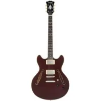 D'angelico dc tour collection solid wine  полуакустическая гитара с чехлом, цвет вишневый