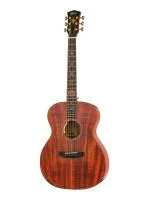 OM-LE KOA NAT w/case электроакустическая гитара, 6 струн, корпус и дека цельный гавайский коа, усиленный гриф красное дерево, мензура 25.3" (643 мм), покрытие глянцевый лак, с кейсом, Cort