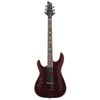 Schecter DAMIEN ELITE-6 CRED L/H Гитара электрическая, 6 струн, корпус махогани, гриф клен, лады 24X