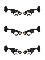 GB707-B-L3+R3 Колки для бас-гитары 3+3, черные, Gotoh