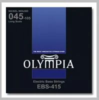 Olympia EBS 415 Nickel Wound струны для 4-х струнных бас гитар, натяжение Medium, калибры струн .045w, .065w, .085w, .105w, мензура Long