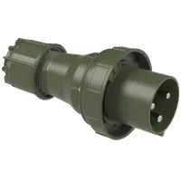 PCE Вилка кабельная 125А/230V/2P+E/IP67, бронзово-зеленый 043-6.u