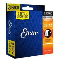 Elixir 16540  струны electric nanoweb super light (. 009-. 042) 3-pack
