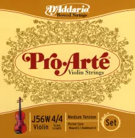 J56W-4/4M Pro-Arte Комплект струн для скрипки размером 4/4, среднее натяжение, D'Addario