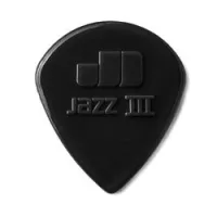 Dunlop 47p3s nylon jazz iii 6pack  медиаторы, острый кончик, толщина 1.38 мм, черные, 6 шт.