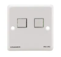 Kramer RC-2C/EU(W)-86- Контроллер RS-232 и ИК, выполненный в виде стенной панели с 2-мя кнопками