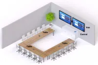 Shure U-Shaped Conference Room # 1 Stem (Table х 3) - Комплект Shure Stem для U-образных переговорных комнат #1 с тремя настольными микрофонными массивами
