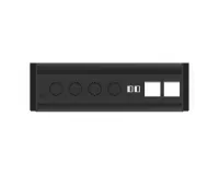 ABL 2F0BF4F5- Встраиваемая розеточная станция серии Aero Flip с 4 розетками, 2xUSB-A и 2 слотами для IMP, черная (2F000422)