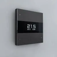 Сценарный выключатель с LED экраном и термостатом iRidi [FS-BT6-LED-05] Черный