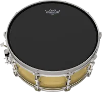 Пластик для малого барабана remo ambassador ebony es-0014-00 - 14 дюймовый однослойный пластик для барабана на рабочую сторону с открытым резонантным тоном и блестящим черным видом
