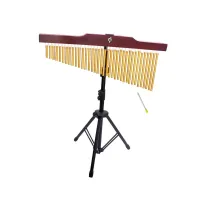 Wisemann wwc wind chimes  бар чаймс "дождик", 36 резонаторов, золотой алюминевый, со стойкой