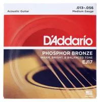 J.D.Addario EJ17 PHOSPHOR BRONZE 13-56 (упаковка - прозрачный пакет) струны для акустической гитары, 6 струн, фосфорная бронза, натяжение Medium, калибры струн .013-.017-.026-.035-.045-.056