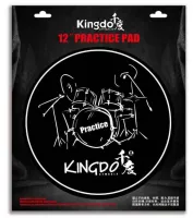 KINGDO DRUM PAD BLACK - Пэд для занятий 12" с рисунком