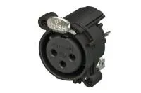 Neutrik NC3FAV1 Разъем XLR панельный, 3 конт., гнездо, вертик., в ПП, тип-A, корпус-панель-pin1 соединены