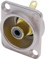 Разъем Neutrik RCA MALE панельный (NF2D-0) чёрный