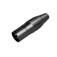Seetronic SCSM3-BG- Кабельный разъем XLR 3-pin (вилка), на кабель диаметром 3,5–8,0 мм, под пайку, черный