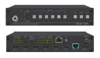 Kramer [vs-611dt] коммутатор 6х1 hdmi с автоматическим переключением и дополнительным выходом hdbaset; коммутация по наличию сигнала, поддержка 4k, poe, аудиовыход