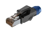 ROXTONE RJ45C5E-PH-BU Ethernet Разъем RJ45(часть A)  CAT5e, Диаметр проводника: 0,9-1,0мм, 150 МГц, макс. AWG26, металлический зажим, с удобным держателем сердечника провода (деталь B), с нейлоновым защитным корпусом (деталь C) со специальной системой заж