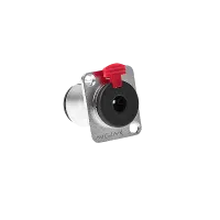 AVCLINK J3FP6C Разъем JACK 1/4"(6,3мм)  стерео, панельный, гнездо, пайка провода, тип-D, с фиксатором