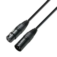 Adam hall k3 dmf 0300 - кабель dmx aes/ebu, xlr (f) - xlr (m), 0,22 мм2, 3,0 м, черный