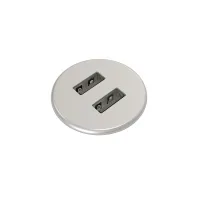 Kondator 935-PM30S- 
			Встраиваемая зарядная станция серии Powerdot с 2xUSB, серебристая