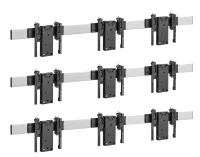Vogels W3344P Silver- Комплект настенного крепления для видеостены 3х3 из дисплеев диагональю 37–65'' с выдвижным креплением (push in – pop out), макс. нагрузка 45 кг, серебристый