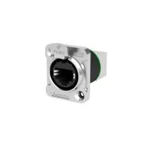 Seetronic SE8FDNV-27- Проходной панельный разъем etherCON RJ45 CAT5e (розетка-розетка) с фланцем типа D, задний разъем направл. вниз