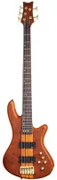 SCHECTER STILETTO STUDIO-5 HSN - 5-струнная бас-гитара, 24 лада.Корпус: махагон/Бубинга.Гриф: клен/орех.Накладка грифа: палисандр.вукосниматели: EMG 40HZ. Регулировки: мастер громкость, бленд, 3х полосный активный эквалайзер EMG. Цвет гитары: Honey Satin