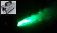 MLB ZL-400G Компактный генератор дыма со светодиодной подсветкой зеленого цвета. Нагреватель 400Вт, подсветка LED 3 x 3Вт, нагрев 8 минут,  повторный нагрев 50 секунд, проводной ПДУ, габариты 23x11x11см, вес 1,5кг