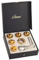 Trombone combi mouthpiece Stomvi №5 8330 - The set consists of thick and thin silver-plated shanks, one gilded standard rim and 5 cups with different depth with 25.51 mm diameter.