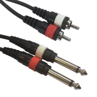 ADJ AC-2R-2J6M/3 Шнур 2x RCA - 2x 6,3 jack моно, 3 метра