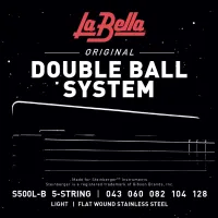 S500L-B Double Ball Комплект струн для 5-струнной бас-гитары, сталь, 43-128, La Bella