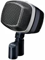 AKG D12VR микрофон с большой диафрагмой для бас-барабана динамический кардиоидный, разъём XLR, частотный диапазон 17-17000Гц, чувствительность1,2мВ/Па, импеданс 200Ом, рекомендованная нагрузка 1000Ом, цвет матовый чёрный