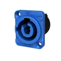 Seetronic SAC3MPA-W-M Разъем панельный типа powercon(In), 3-х контактный, D-тип, IP65, Клемы с винтовой фиксацией, Цвет: желтый. Резиновая прокладка продается отдельно (CNAC-MPAB).