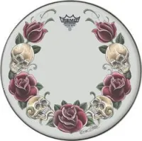 Remo PA-1322-TT-T05 SALE  22" Tattoo Skyn, передний пластик для бас барабана, черепа, цветной