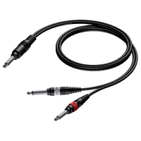 Procab CAB721/3- Аудиокабель Jack 6,3 мм стерео (вилка) – 2хJack 6,3 мм моно (вилка)