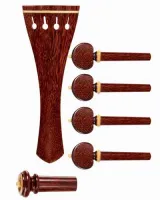 Viola accessory set Acura Meister Preciso AS-ASHL422 - Preciso grade viola accessory set of rosewood with boxwood trim. Hill pegs, tailpiece of round design and inSight end pin.