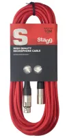 STAGG SMC10 CRD - микрофонный шнур, xlr-xlr, длина 10 метров, цвет красный