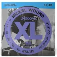 D`addario exl-115  cтруны для электрогитары nickel wound, никель, 11-49, medium