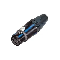Neutrik NC3FXX-14-B-D- Кабельный разъем XLR 3-pin (розетка), на кабель диаметром 8–10 мм, под пайку, цвет черный