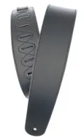 Planet Waves 25SL00-DX  Гитарный ремень, кожа/ замша, черный прошитый.