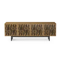 BDI Elements Wheat Doors 8779 Walnut - Тумба 4-секционная под телевизор