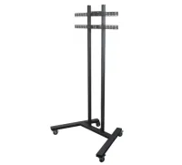 B-Tech BT8503/B - Стойка-тележка для одного до 50" ЖК-монитора, цвет - черное основание/черные штанги