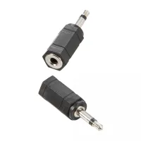 Adam hall 7555 - адаптер trs 3.5 mm stereo (f) - trs 3.5 mm mono (m), черный