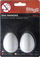 STAGG EGG-2 WH - Пластиковые шейкеры "яйцо",пара .Цвет - белый.
