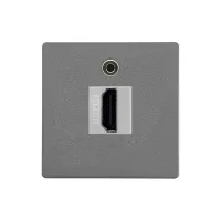 ABL 2T0210HA- Сдвоенный модуль подключения IMP с разъемами 1xHDMI и 1x проходной miniJack 3,5 мм, серый