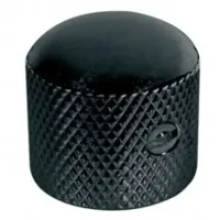 GEWA 556.119 ручка для регуляторов электрогитары, металлическая, скругленная головка, с пластиковой втулкой под зубчатую ось потенциометра, черная, Partsland