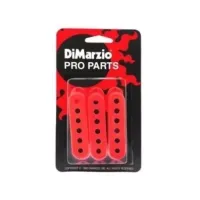 DIMARZIO STRAT PICKUP COVER SET DM2001RD комплект пластиковых крышек для звукоснимателей типа single, 3 шт, цвет красный