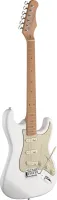 STAGG SES50M-CWH - электрогитара, 21 лад, Stratocaster, корпус: ольха, гриф: клен, на болтах, накладка: клен, звукосниматели: S/S/S, регулировки: 1х громкость, 2х тон, 5ти позиционный переключатель, цвет: белый