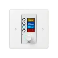 BSS EC-4BV-WHT-M-EU - панельный контроллер с 4 кнопками и регулятором уровня,  Ethernet, цвет белый